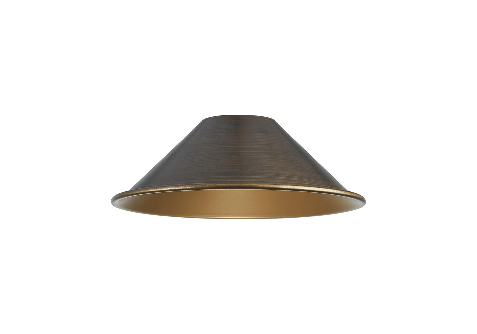 D1031/BZ  Dreifa Curved 210mm Shallow Cone (MA) Painted Bronze Metal Shade